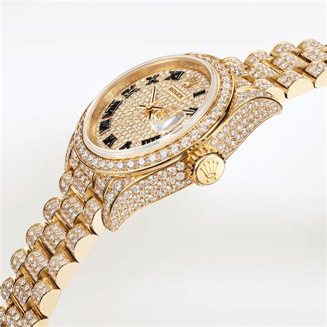 rolex lady datejust gold diamonds|rolex lady datejust 2021.